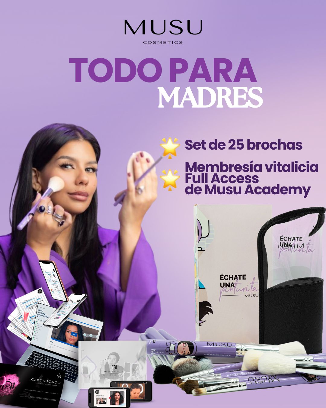 Mother's Day: Set de Brochas + Full Access